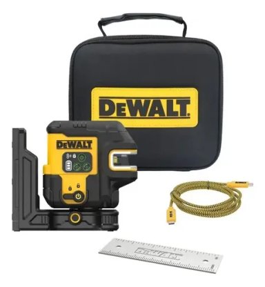 KIT DE BASE LÁSER DE 2 PUNTOS Y LÍNEAS CRUZADAS RECARGABLE POR USB DEWALT - DCLE14221GB
