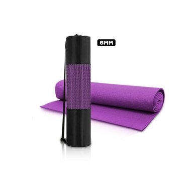 COLCHONETA SPORT FITNESS CS-000682_1 6MM YOGA MAT PILATES FITNESS CON FUNDA TRANSPORTADORA MORADO