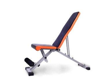 BANCA SPORT FITNESS ROMANA SUPER RESISTENTE SOPORTA 200KG NARANJA Y NEGRO - 2
