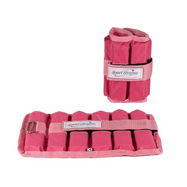 TOBILLERA SPORT FITNESS TBMR003 ROSADO AJUSTABLE CON PESO METAL R 4KG - 2