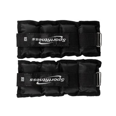 TOBILLERA/MUÑEQUERA AJUSTABLE CON PESO ARENA- 0.5K | NEGRO