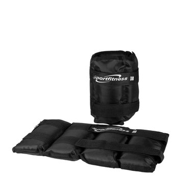TOBILLERA MUÑEQUERA SPORT FITNESS TBA003 NEGRO AJUSTABLE CON PESO ARENA 2K - 5