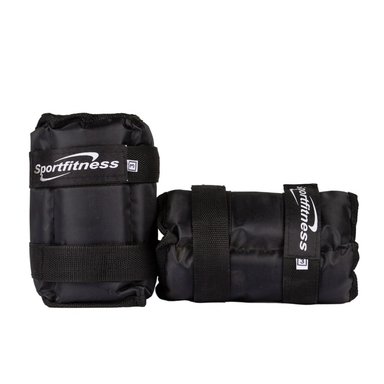 TOBILLERA MUÑEQUERA SPORT FITNESS TBA004 NEGRO AJUSTABLE CON PESO ARENA 3K - 3