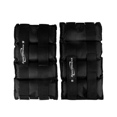 TOBILLERA MUÑEQUERA SPORT FITNESS TBA005 NEGRO AJUSTABLE CON PESO ARENA 4K