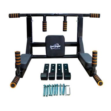 BARRA SPORT FITNESS DOMINADA Y PARALELAS FONDO EJERCICIOS IMPORTADA NEGRO