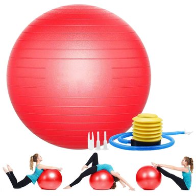 PELOTA PILATES SPORT FITNESS PT013 Y/O YOGA FITNESS ROJO - 2
