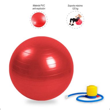 PELOTA PILATES SPORT FITNESS PT013 Y/O YOGA FITNESS ROJO - 3