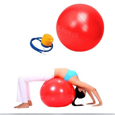 PELOTA PILATES SPORT FITNESS PT013 Y/O YOGA FITNESS ROJO - 4