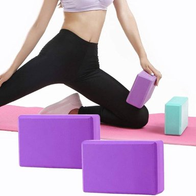 2 Ladrillos de espuma para yoga - Lila - 4