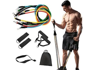 SET 5 LIGAS SPORT FITNESS BAN-5101 MULTICOLOR ESTIRAMIENTO YOGA Y PILATES