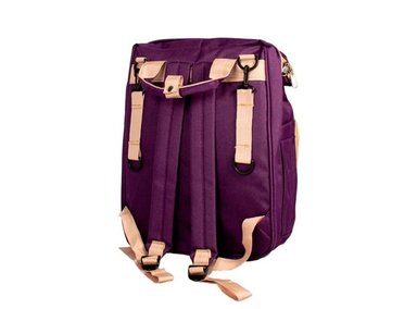 MOCHILA SPORT FITNESS 207452 MORADO PAÑALERA CONVERTIBLE 3 EN 1