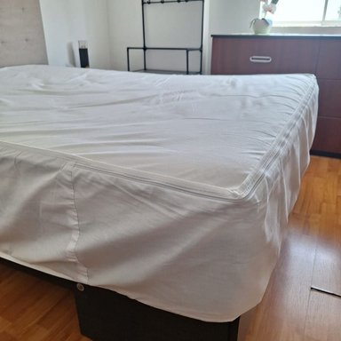 PROTECTOR DE COLCHÓN LUJO TIPO FUNDA CON CIERRE 1.5 PLAZAS COLOR BLANCO - 3