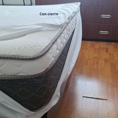 PROTECTOR DE COLCHÓN LUJO TIPO FUNDA CON CIERRE 1.5 PLAZAS COLOR BLANCO - 5