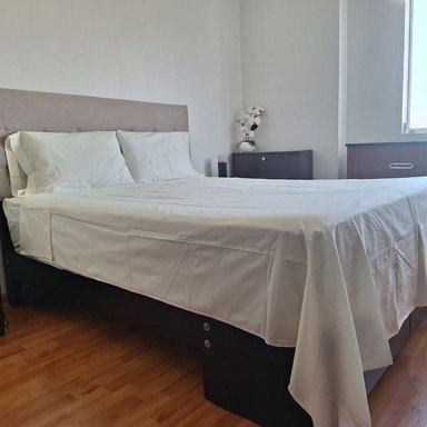 SET SÁBANAS LUJO 2 PLAZAS CREMA 4 PIEZAS