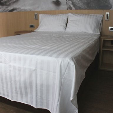SET SÁBANAS LUJO 2 PLAZAS 350 HILOS ALGODÓN BLANCO HOTELERA 4 PIEZAS