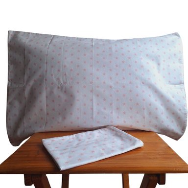 FUNDA ALMOHADA LUJO 2 PLAZAS ALGODÓN 70X50CM BLANCO ESTRELLA SET X 2 UNIDADES - 3