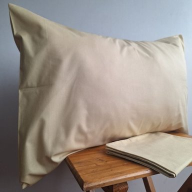 FUNDA ALMOHADA LUJO ALGODÓN 70 CM X 50 CM BEIGE SET 2 UNIDADES - 3