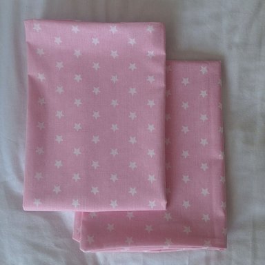 FUNDA ALMOHADA LUJO ALGODÓN 70 CM X 50 CM ROSADO ESTRELLA SET X 2 UNIDADES - 1