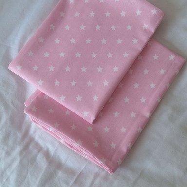 FUNDA ALMOHADA LUJO ALGODÓN 70 CM X 50 CM ROSADO ESTRELLA SET X 2 UNIDADES - 4