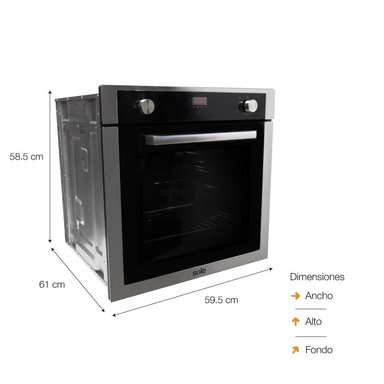 HORNO EMPOTRABLE SOLE PREMIUM GLP 70L - 8