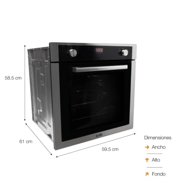 COMBO SOLE COCINA A GAS EMPOTRABLE 4 QUEMADORES SOLCO034 + HORNO A GAS SOLHO007 + CAMPANA VENUS PLUSS - 7
