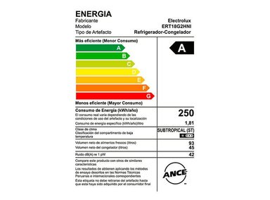 REFRIGERADORA ELECTROLUX BOTTOM FREEZER FROST AUTO ERT18G2HNI 138L - 8