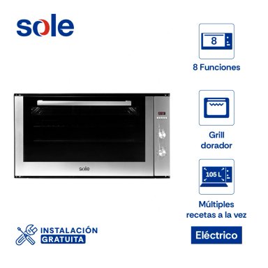 COMBO SOLE COCINA EMPOTRABLE A GAS 5 QUEMADORES SOLCO041 + HORNO ELÉCTRICO 105L SOLHO011 - 6