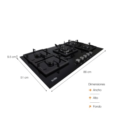 COMBO SOLE COCINA SOLCO041 + CAMPANA EXTRACTORA TURE63CO + HORNO SOLHO012 - 4