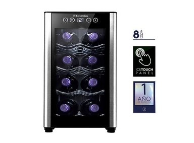 CAVA DE VINO ELECTROLUX 8 BOTELLAS ERW082XAMB VINERA NEGRO