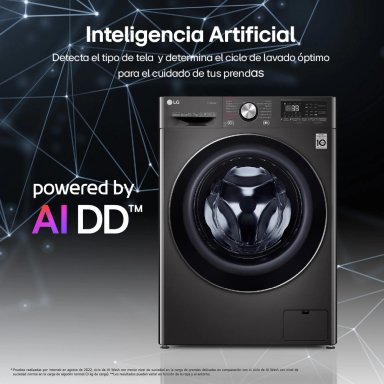 LAVASECA LG 12 KG/7KG CARGA FRONTAL WD12BVC2S6C AI DD INTELIGENCIA ARTIFICIAL NEGRO ACERO - 3