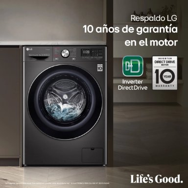 LAVASECA LG 12 KG/7KG CARGA FRONTAL WD12BVC2S6C AI DD INTELIGENCIA ARTIFICIAL NEGRO ACERO - 7