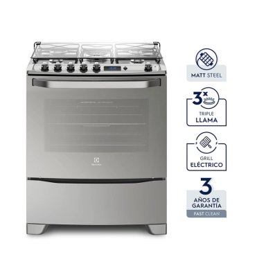 COCINA A GAS ELECTROLUX 5 QUEMADORES 76GSR
