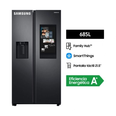 REFRIGERADORA SAMSUNG SIDE BY SIDE NO FROST BOTTOM FREEZER RS27T5561B1/PE 685 L FAMILY HUB NEGRO - 2