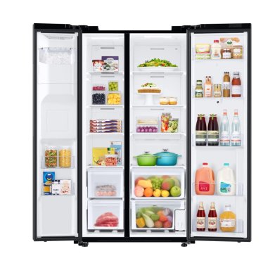 REFRIGERADORA SAMSUNG SIDE BY SIDE NO FROST BOTTOM FREEZER RS27T5561B1/PE 685 L FAMILY HUB NEGRO - 4