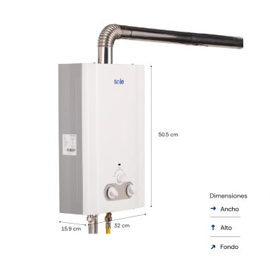 TERMA DE PASO A GAS 10L SOLE 3121GASN10TFV2 - 6