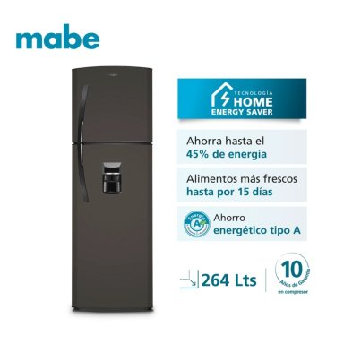 REFRIGERADORA MABE TOP FREEZER NO FROST RMA255FYPG 239L GRAFITO