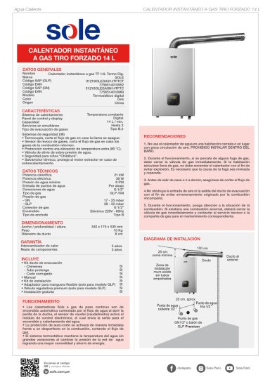 TERMA A GAS 14L SOLE 3121GAS14TFTCT PASO CONTINUO - 8