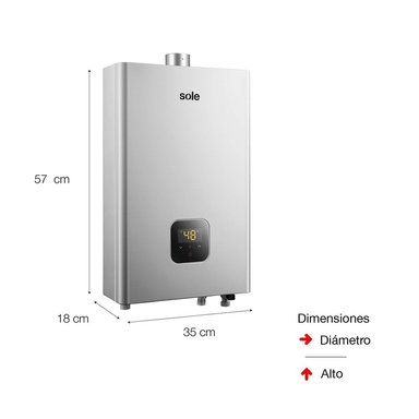 TERMA A GAS 20L SOLE 3121GASN20TFTC PASO CONTINUO - 4