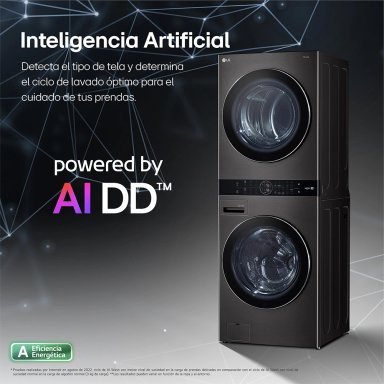 CENTRO DE LAVADO LG CARGA FRONTAL 22KG/16KG WK22BS6 AI DD NEGRO ACERO - 3