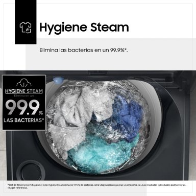LAVADORA SAMSUNG 24 KG CARGA SUPERIOR BUBBLE SMART WA24A8377GV/PE NEGRO - 9