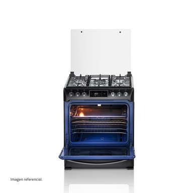 COCINA A GAS GLP INDURAMA 5 HORNILLAS NIZA NEGRO - 2