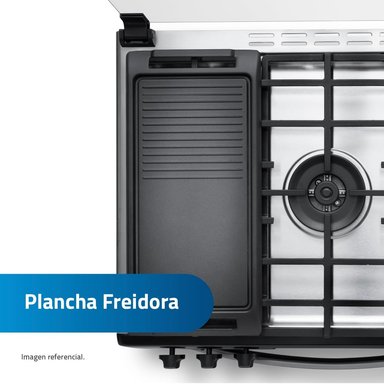 COCINA A GAS GLP INDURAMA 5 HORNILLAS NIZA NEGRO - 4