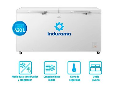CONGELADORA INDURAMA DEFROST 420LT CI-420BL BLANCO - 2