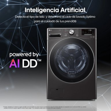LAVASECA LG CARGA FRONTAL 22KG/13KG WD22BV2S6R AI DD INTELIGENCIA ARTIFICIAL NEGRO - 3