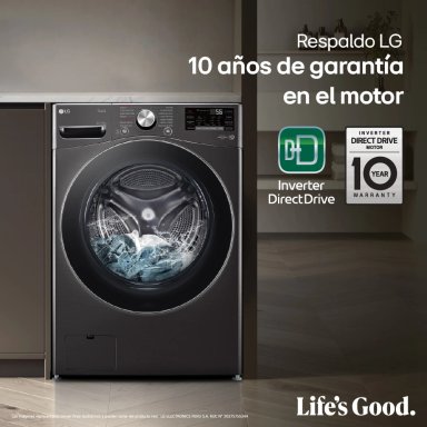 LAVASECA LG CARGA FRONTAL 22KG/13KG WD22BV2S6R AI DD INTELIGENCIA ARTIFICIAL NEGRO - 8