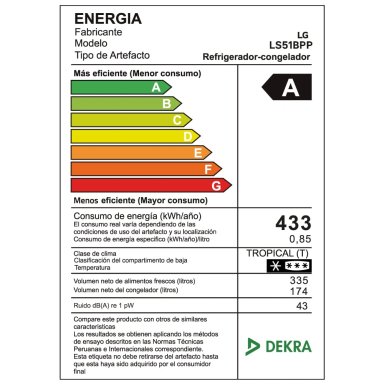 REFRIGERADORA LG SIDE BY SIDE NO FROST LS51BPP 509L MULTIPLE FLUJO DE AIRE PLATEADO - 8