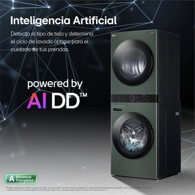 CENTRO LAVADO LG CARGA FRONTAL 22KG/16KG WK22GGS6 AI DD VERDE - 3