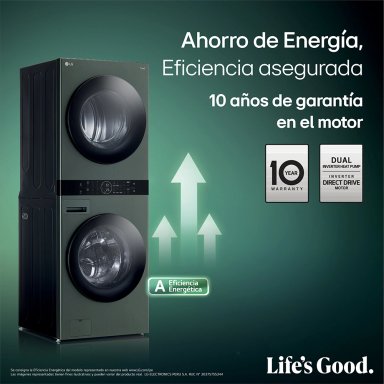 CENTRO LAVADO LG CARGA FRONTAL 22KG/16KG WK22GGS6 AI DD VERDE - 10
