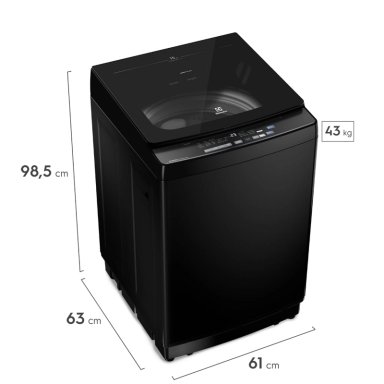LAVADORA INVERTER ELECTROLUX 15KG NEGRO EWIP15F2XSWB - 3