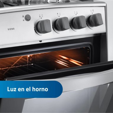 COCINA GLP INDURAMA 4 QUEMADORES CROMA VIENA Q - 5